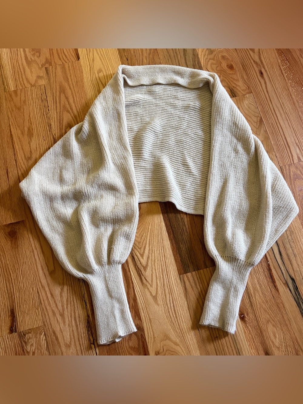 Cream Knit Bolero Sweater Shrug